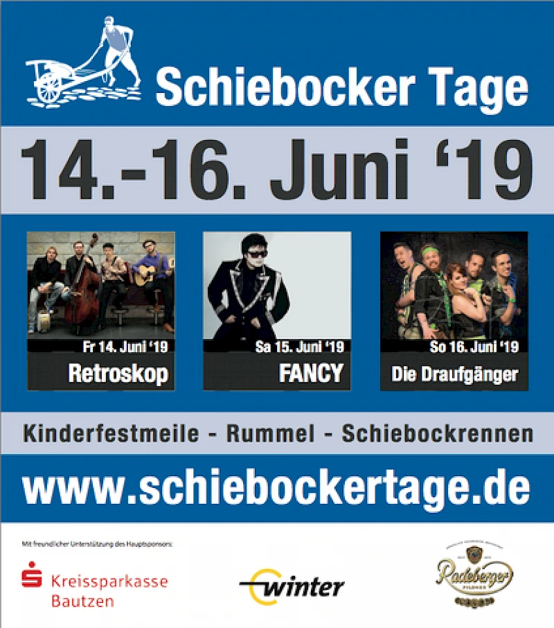 Schiebocker Tage - Stadtfest Bischofswerda mit Stargast FANCY am 15. Juni 2019